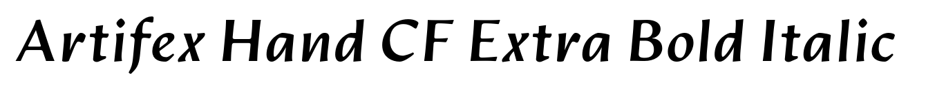 Artifex Hand CF Extra Bold Italic